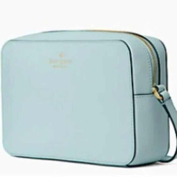 Kate Spade Harper Leather Crossbody Bag Aphrodite Blue FiRm Price - Picture 4 of 6